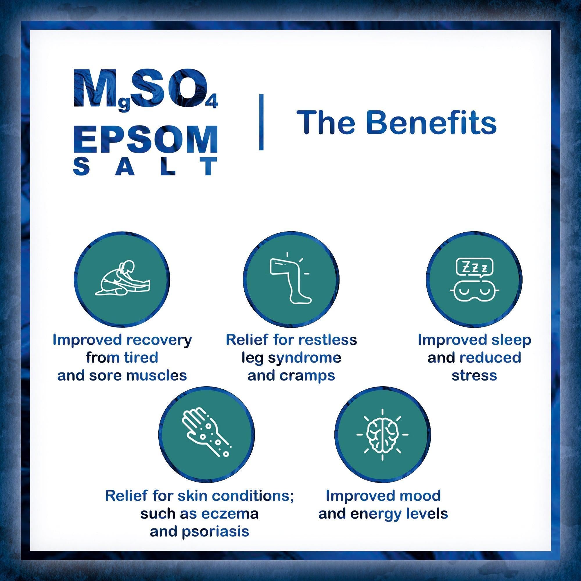 Pure Source Nutrition Epsom Salt 1kg - Unscented Pouch	