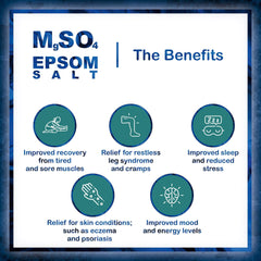 Pure Source Nutrition Epsom Salt 1kg - Unscented Pouch	