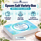 Pure Source Nutrition Epsom Salt Variety Box 10x35g – features infographic