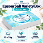 Pure Source Nutrition Epsom Salt Variety Box 10x35g – overview infographic