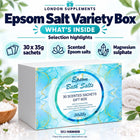 Pure Source Nutrition Epsom Salt Variety Box 30x35g – contents infographic