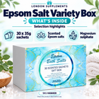 Pure Source Nutrition Epsom Salt Variety Box 30x35g – contents infographic