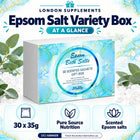 Pure Source Nutrition Epsom Salt Variety Box 30x35g – overview infographic