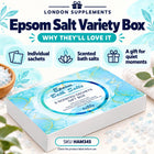Pure Source Nutrition Epsom Salt Variety Box 6x35g – features infographic