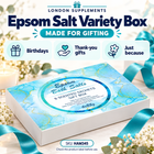 Pure Source Nutrition Epsom Salt Variety Box 6x35g – gifting occasions infographic