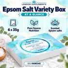 Pure Source Nutrition Epsom Salt Variety Box 6x35g – overview infographic