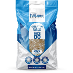 Pure Source Nutrition Gelatin Empty Empty Size : 00 / 0 / 1 (Clear)