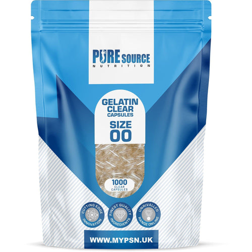 Pure Source Nutrition Gelatin Empty Empty Size : 00 / 0 / 1 (Clear)