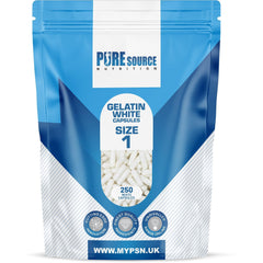 Pure Source Nutrition Gelatin Empty Empty Size : 00 / 0 / 1 (White)