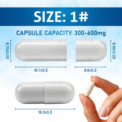 Pure Source Nutrition Gelatin Empty Empty Size : 00 / 0 / 1 (White)