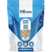 Pure Source Nutrition HPMC Vegan Empty Capsules White / Clear (Transparent) Size 0/00/1