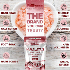 Pure Source Nutrition Himalayan Pink Salt 1Kg Coarse