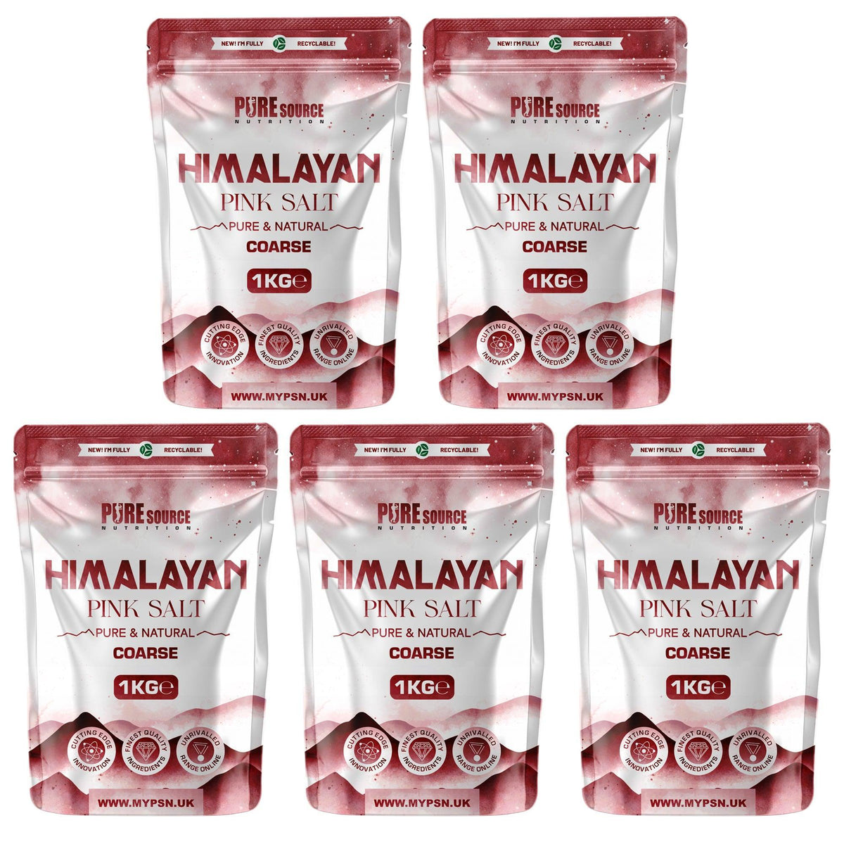Pure Source Nutrition Himalayan Pink Salt 1Kg Coarse