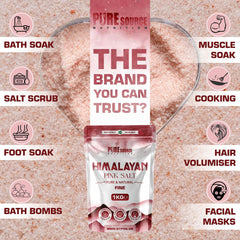 Pure Source Nutrition Himalayan Pink Salt 1Kg Fine