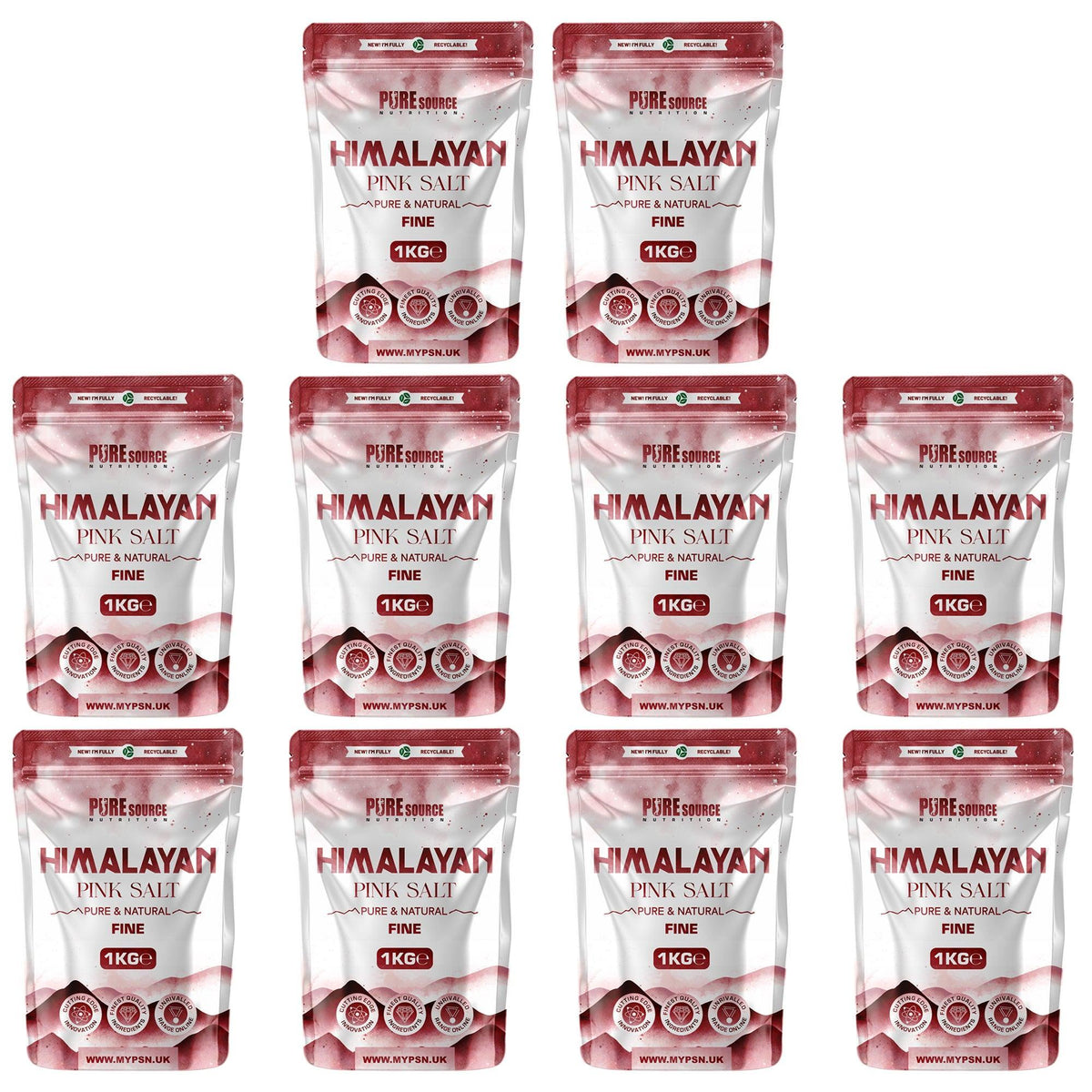 Pure Source Nutrition Himalayan Pink Salt 1Kg Fine