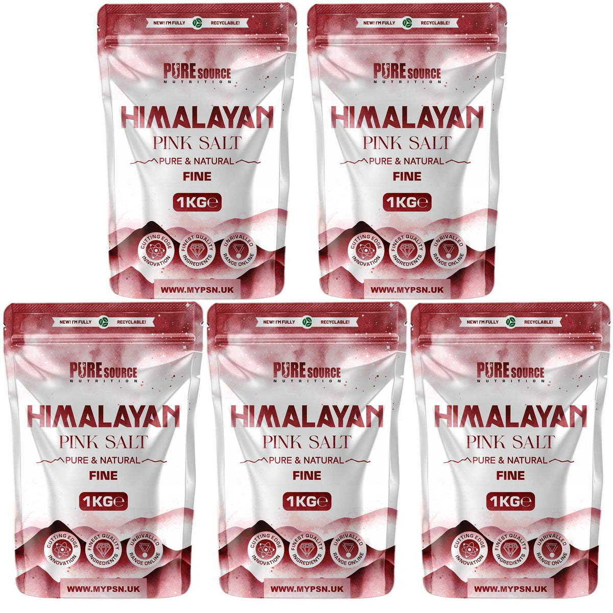 Pure Source Nutrition Himalayan Pink Salt 1Kg Fine