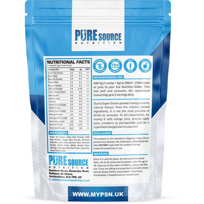 Pure Source Nutrition Super Greens Powder