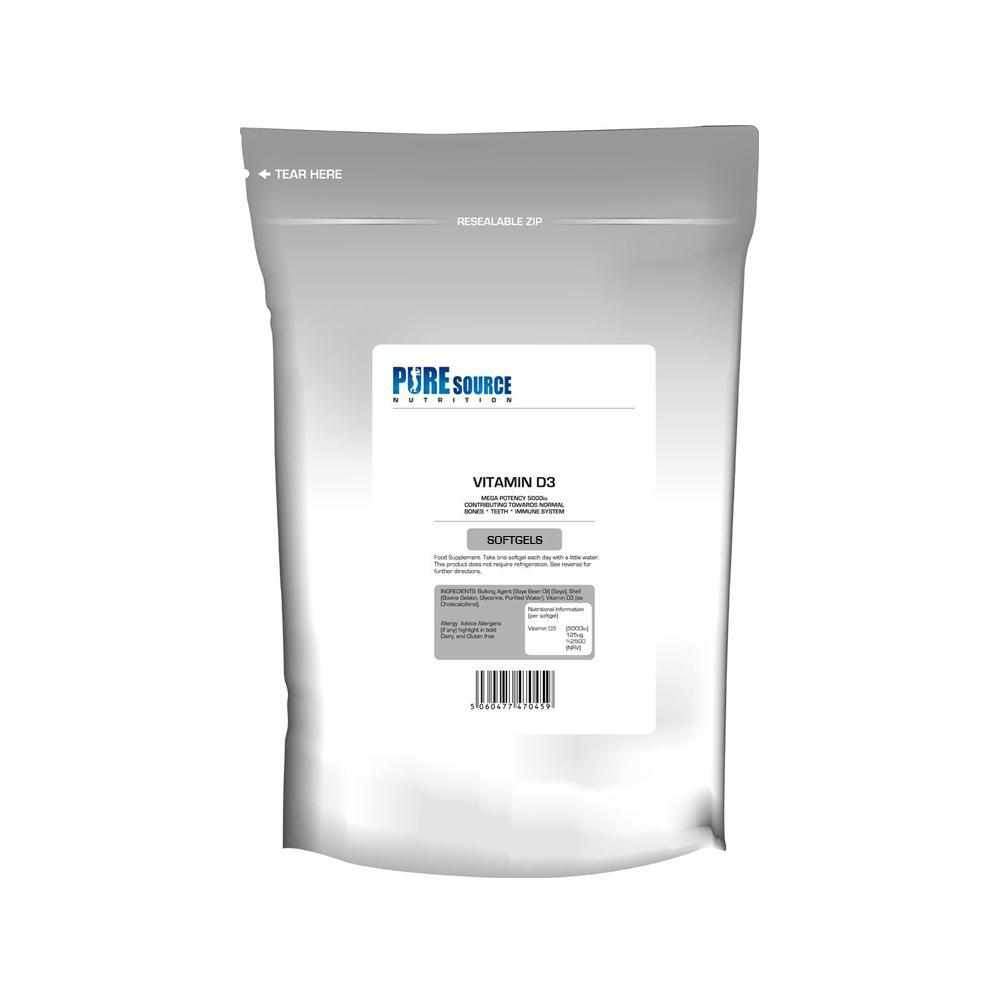 Pure Source Nutrition Vitamin D3 5000iu (White Label)-Vitamins & Minerals-londonsupps