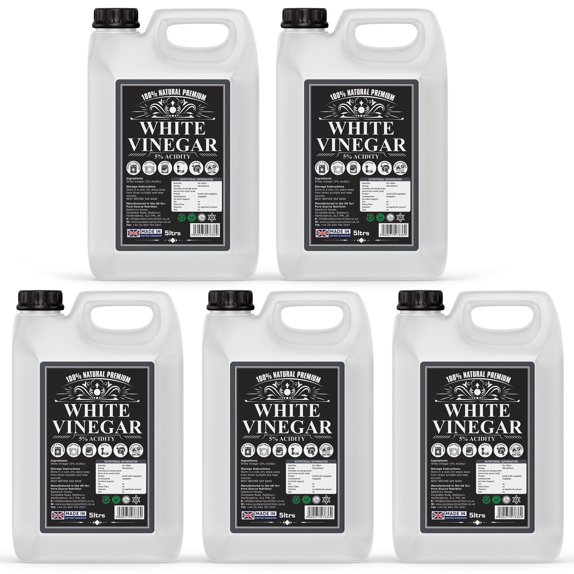 Pure Source Nutrition White Vinegar 5% Acidity