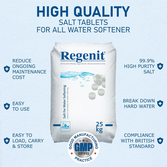 REGENIT Water Softener Tablets 25kg - Collection Price £13.99