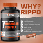 RIPPD 7in1 Mushroom Blend Mix 120 Capsules