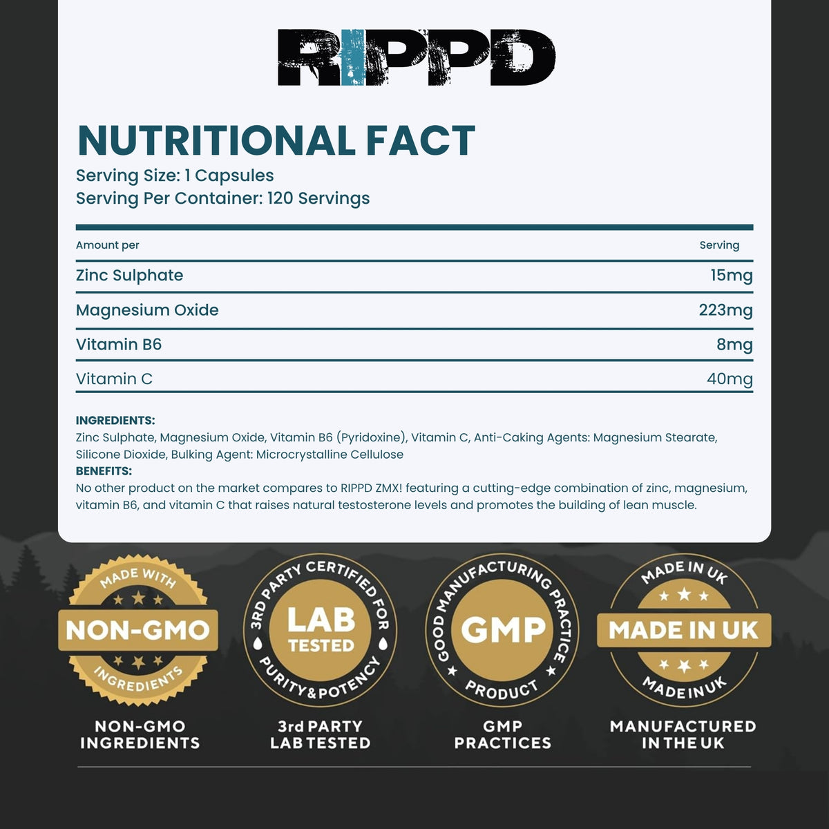 RIPPD ZMB6RIPPD 120 Tablets