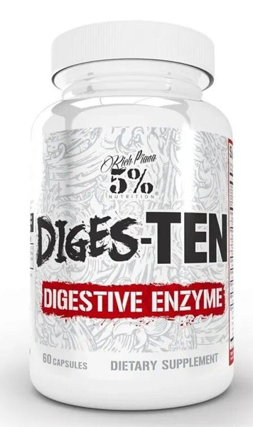Rich Piana 5% Nutrition Diges-Ten Digestive Enzyme - 60 Capsules