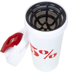 Rich Piana 5% Nutrition Shaker Bottle 600ml White / Red