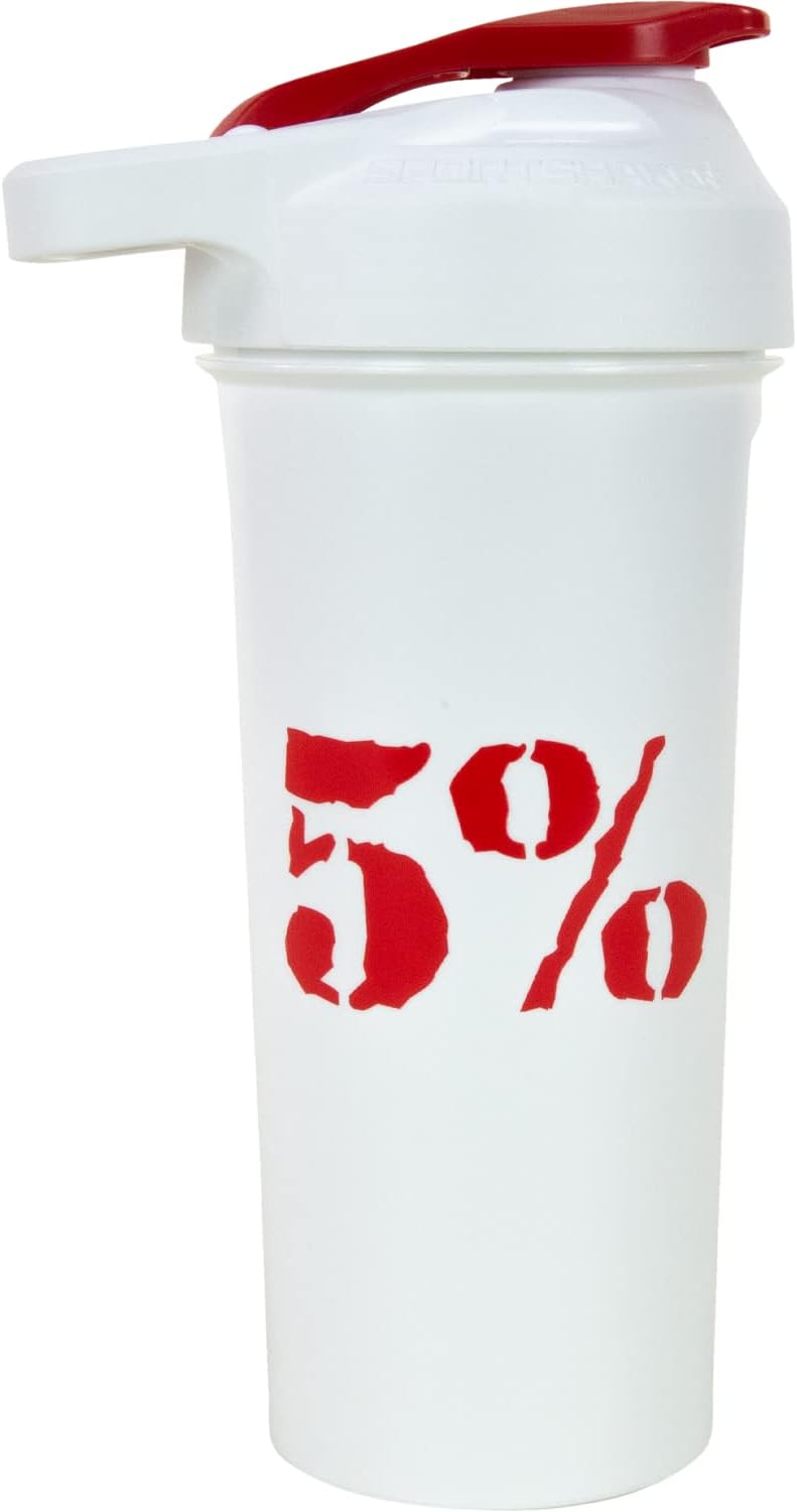 Rich Piana 5% Nutrition Shaker Bottle 600ml White / Red