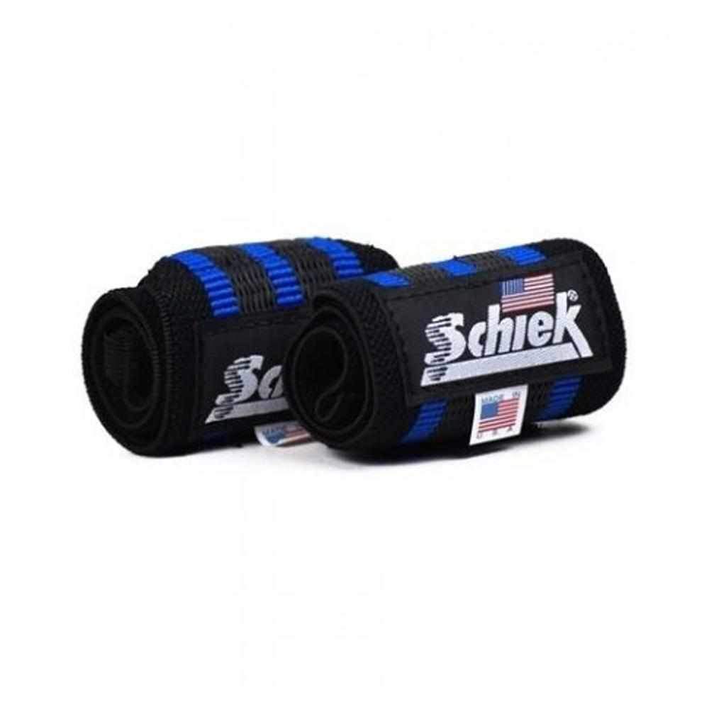 Schiek Sports Wrist Wraps 24 inches Black & Blue-Clothing & Accessories-londonsupps
