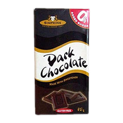 Simpkins No Added Sugar Dark Chocolate Bar 1x75g