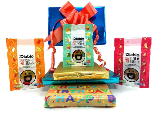 Sugar Free Diabetic Retro Sweets Chocolate Toffee Gift Box