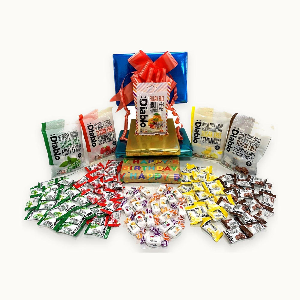Sugar Free Diabetic Sweets 5x75g Gift Present Hamper Box