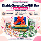 Sugar Free Diabetic Sweets Chocolate Toffee 2x75g Present Gift Box – contents infographic
