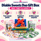 Sugar Free Diabetic Sweets Chocolate Toffee 2x75g Present Gift Box – features infographic