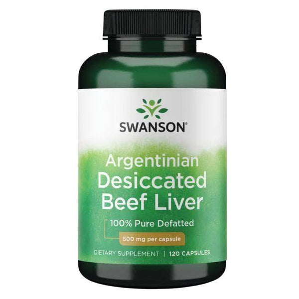 Swanson Argentinian Desiccated Beef Liver 500mg - 120 Capsules