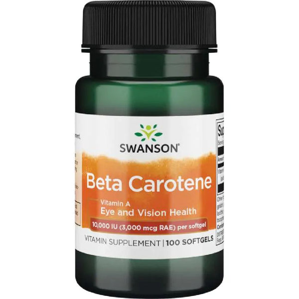 Swanson Beta Carotene 10,000IU (3000mcg) 100 Softgels