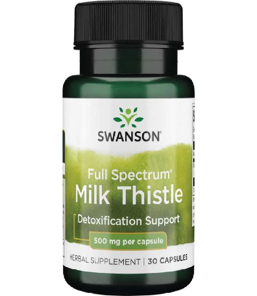 Swanson Full Spectrum Milk Thistle 500mg 30 Capsules