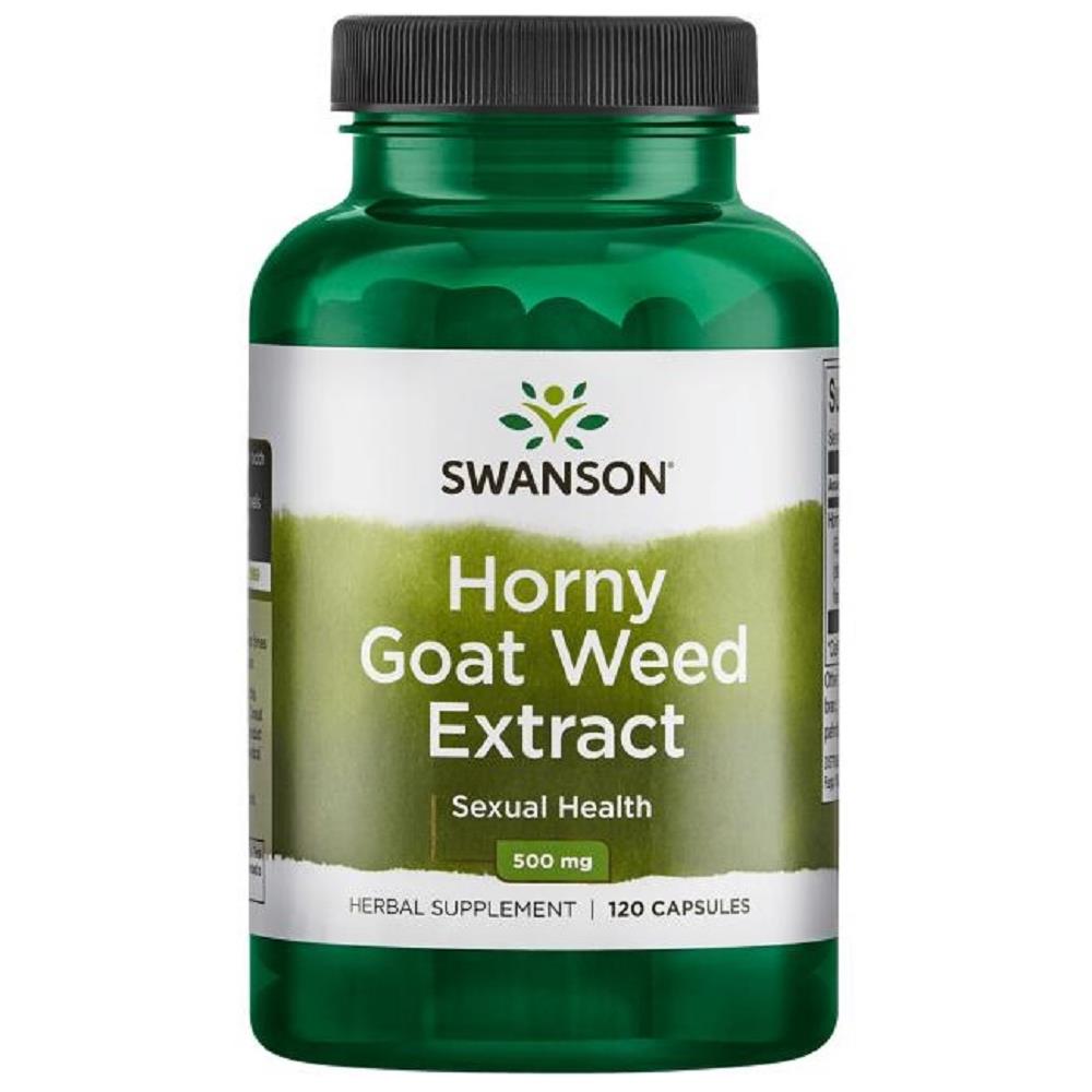 Swanson Horny Goat Weed Extract 500mg - 120 Capsules