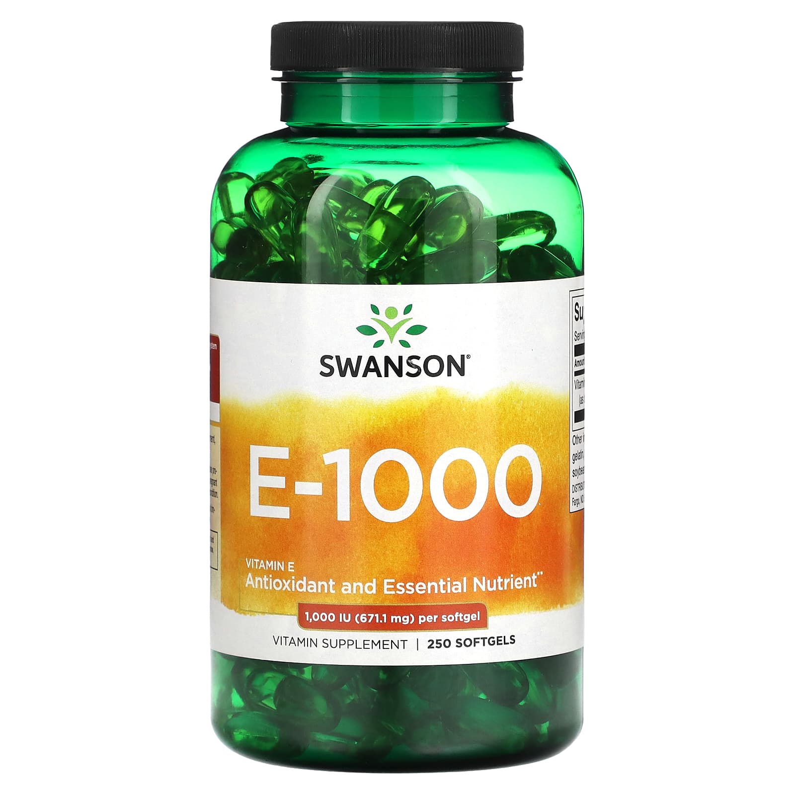 Swanson Vitamin E-1000 - 60 Softgels