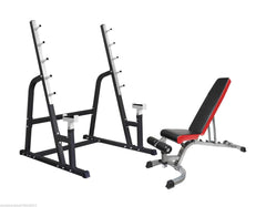 TnP Accessories Olympic Squat Rack with Adjustable Weight Bench-Multi Item Stacks-londonsupps