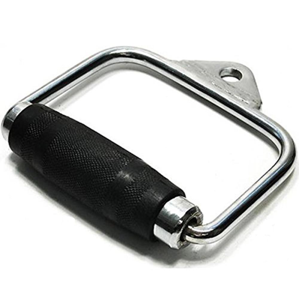 TnP Accessories Stirrup Handle Single (Rubber Coated) Chrome-Cable Attachments-londonsupps