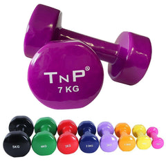 Tnp Accessories Solid Vinyl Soft Touch Dumbbell Pair