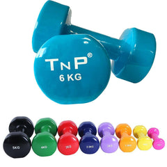 Tnp Accessories Solid Vinyl Soft Touch Dumbbell Pair