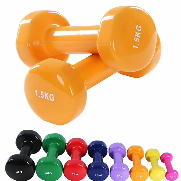 Tnp Accessories Solid Vinyl Soft Touch Dumbbell Pair