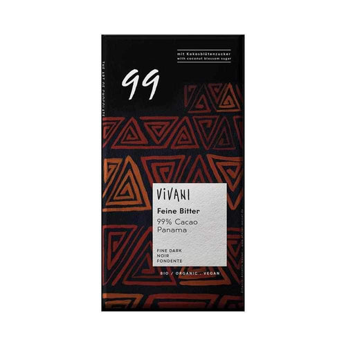 Vivani Dark 99% Panama Cococa And Coconut Blossom Sugar 1x80g