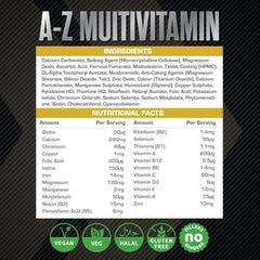 XCelerate Nutrition A-Z Multi Vitamins & Minerals Tablets
