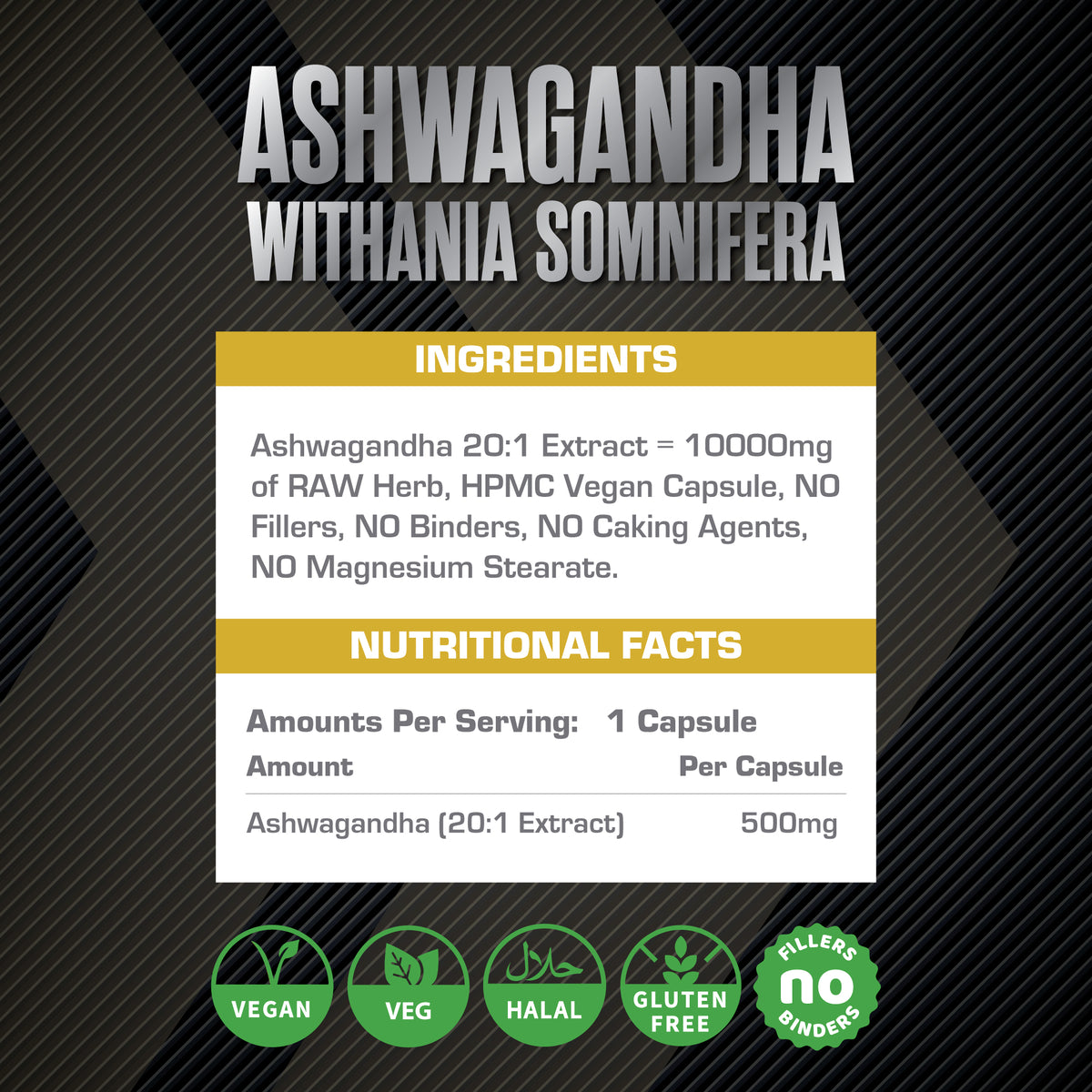 XCelerate Nutrition Ashwagandha Capsules