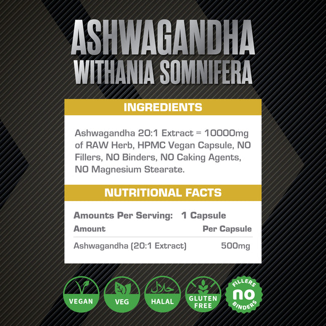 XCelerate Nutrition Ashwagandha Capsules