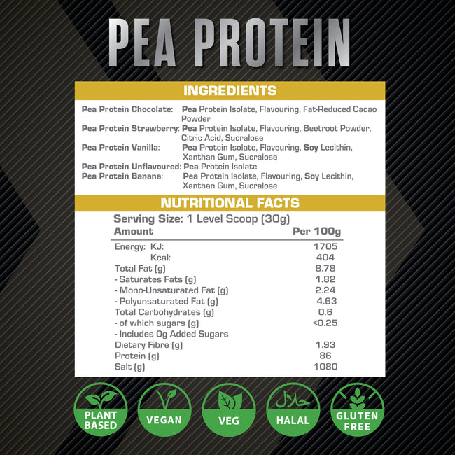 XCelerate Nutrition Pea Protein Isolate Powder